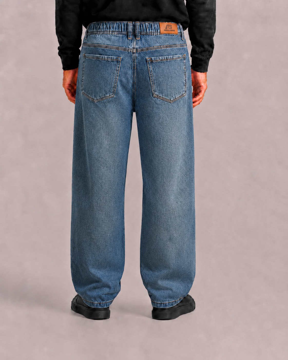 Jean bota recta Hombre