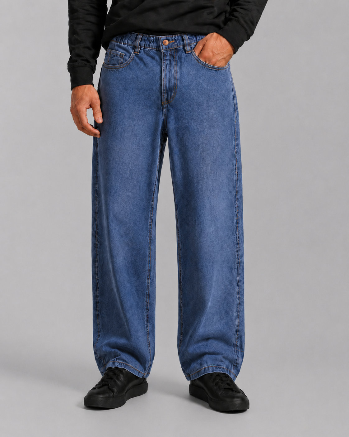 Jean bota recta Hombre